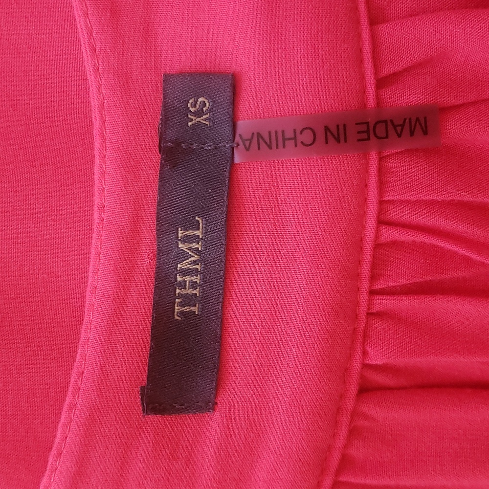 THML for Anthropologie Coral Embroidered Boho Shift Mini Dress / Tunic XS - Picture 16 of 17